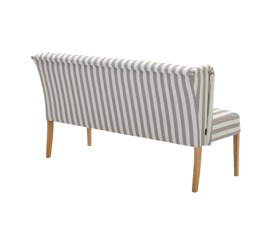 Rückansicht der Polsterbank »Hendrick«, greige-weiß gestreift.