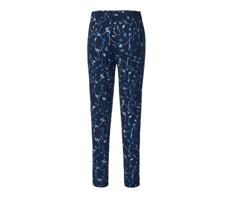 Dunkelblaue Jerseyhose mit Alloverprint.