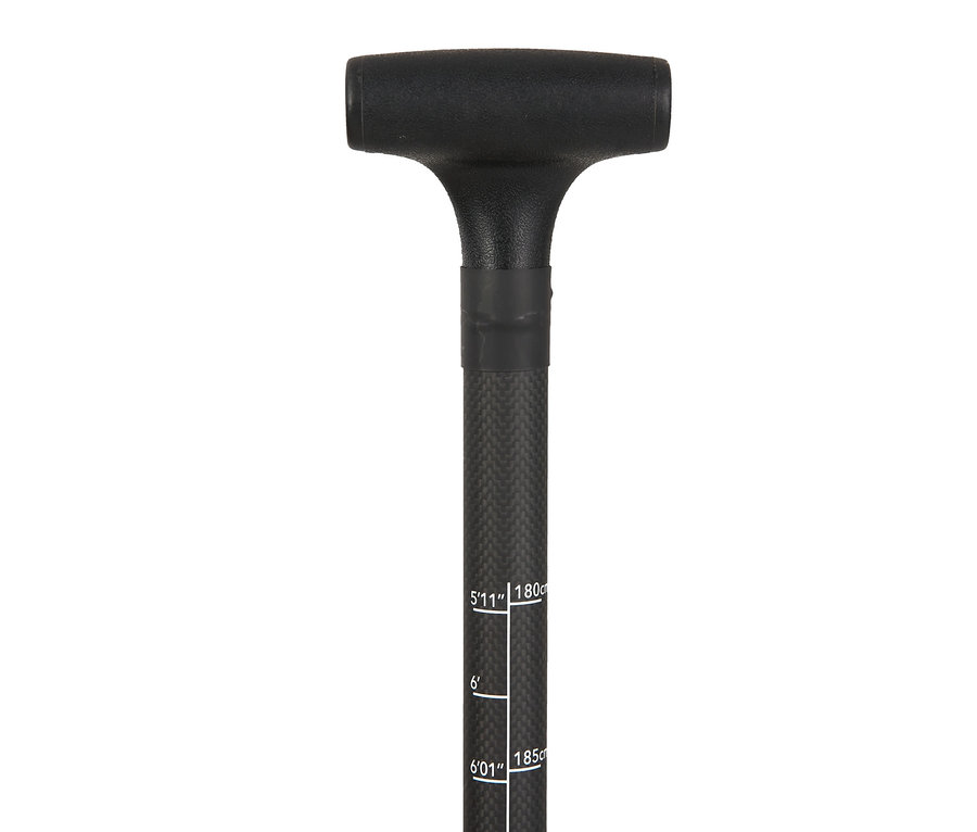 Detailaufnahme von SUP- und Kajak-Paddel »CARBON GUIDE« aus Carbon und Fiberglas.