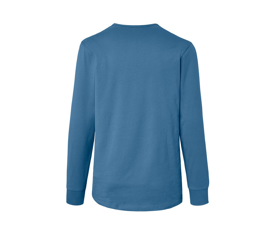 Blauer Jersey-Pyjama.