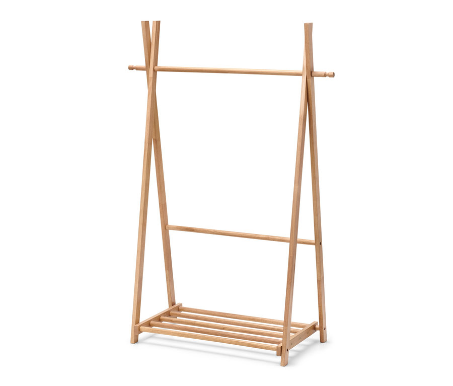 Kleiderständer aus Massivholz.