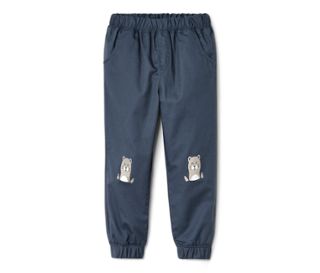 Mittelblau mit Otter-Print am Knie