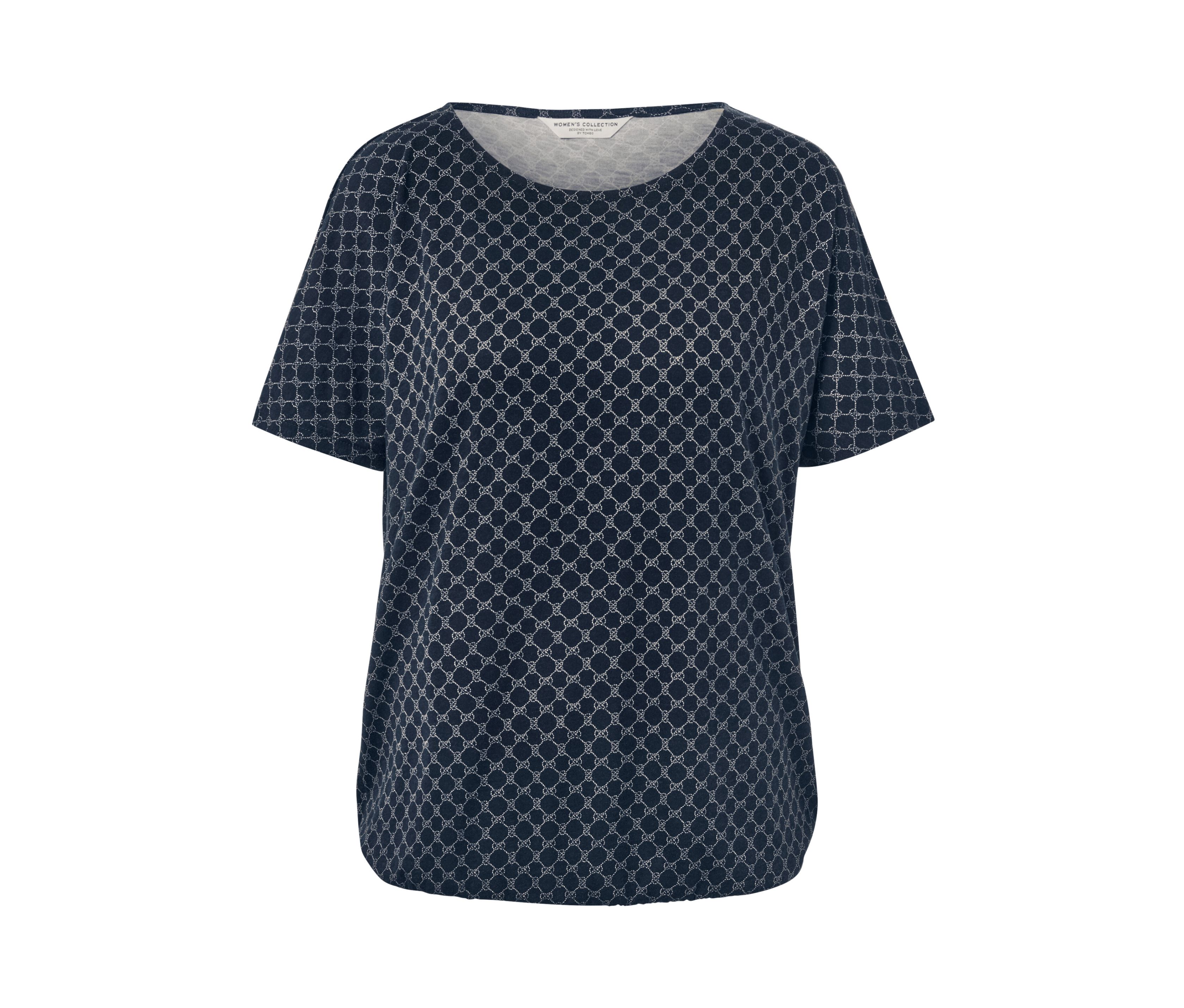 Tchibo - Bedrucktes Blusenshirt - Damen - Gr. M - dunkelblau/print