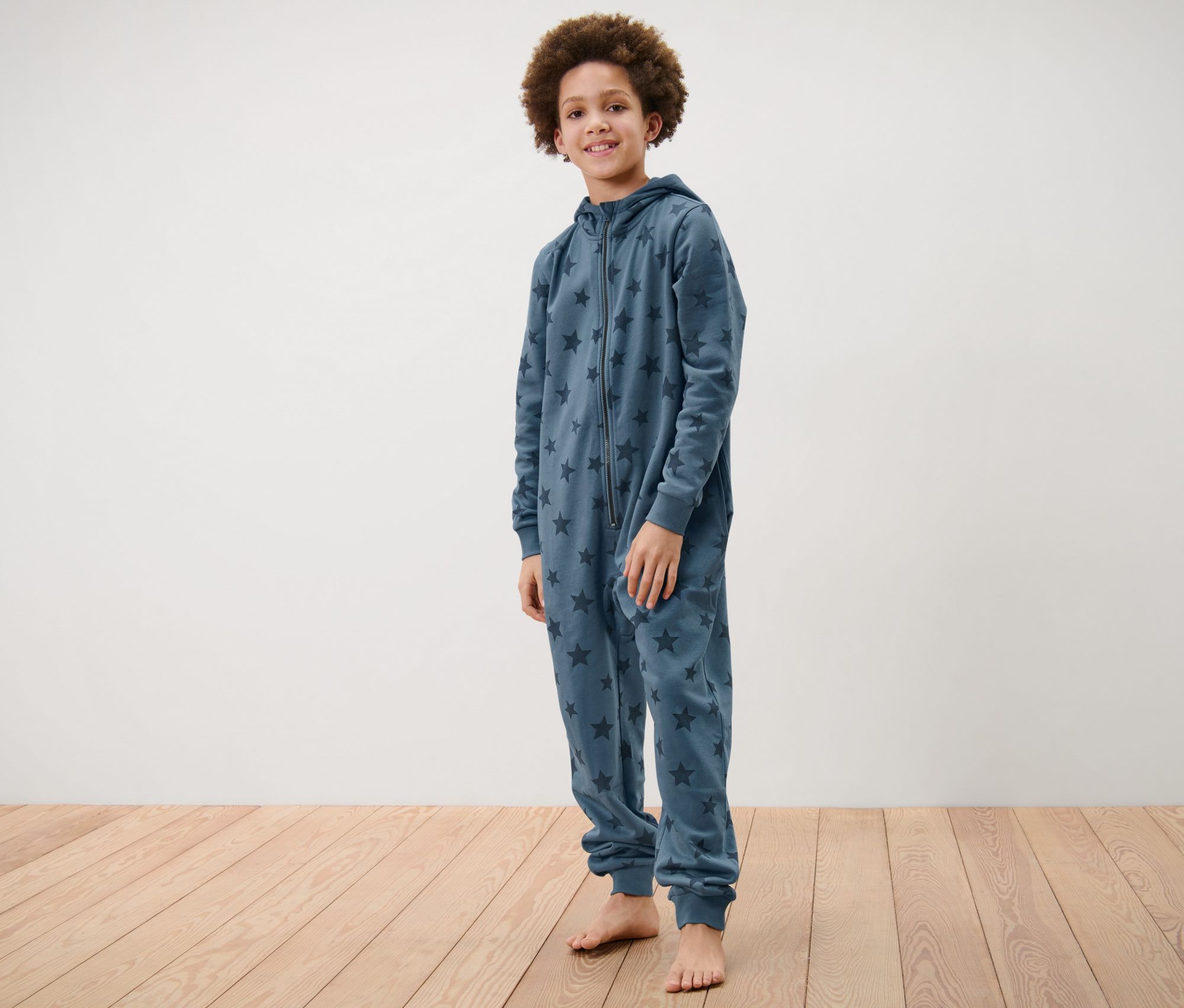 Thumbnail - Tchibo - Kinder-Lounge-Overall - Herren - Gr. 134/140 - blau/print