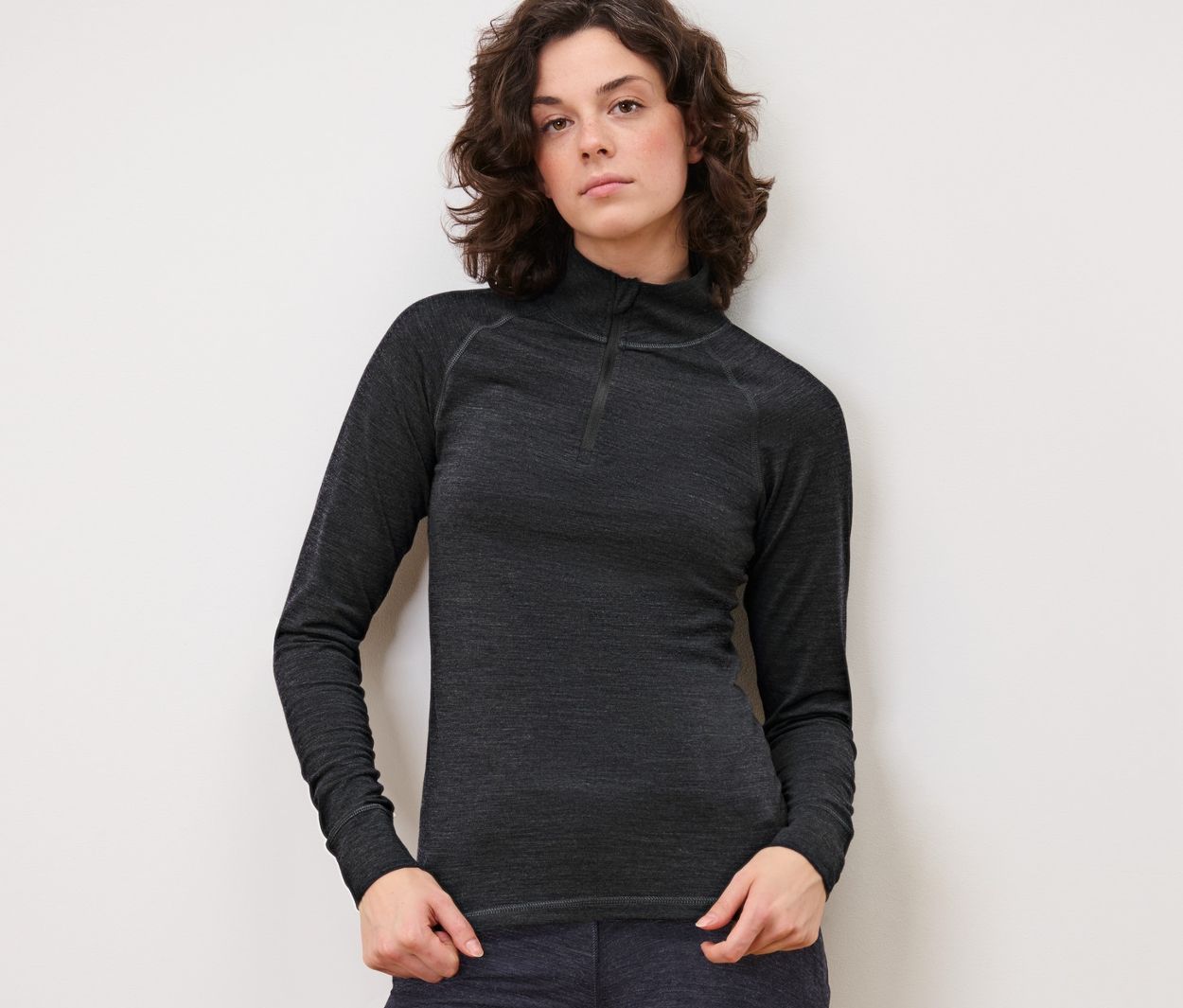 Thumbnail - Tchibo - Funktionsshirt mit RWS-zertifizierter Wolle - Damen - Gr. S - anthrazit