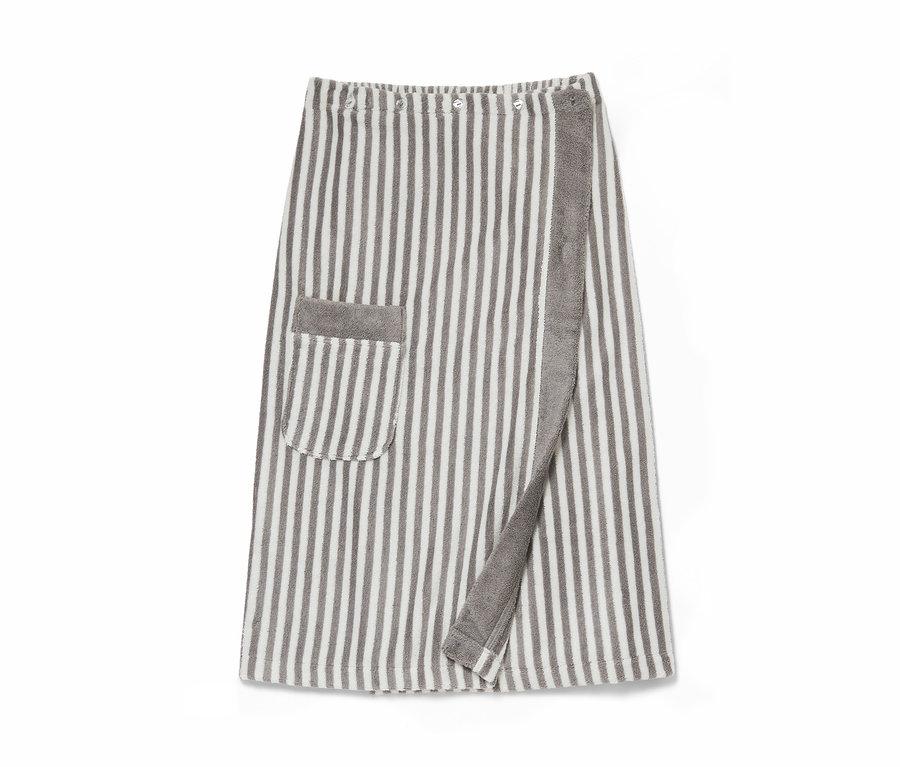 Gestreifter Premium-Damen-Saunakilt mit Tasche.