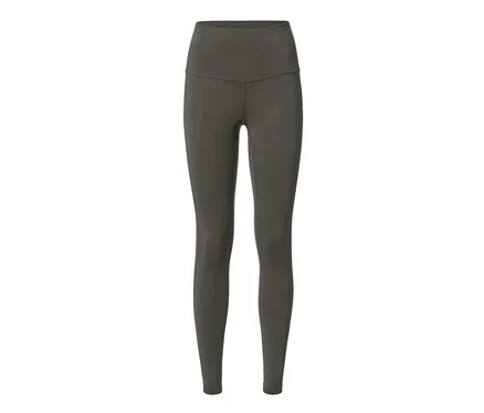Eine Sporttight in Olivgrün auf weißem Hintergrund.