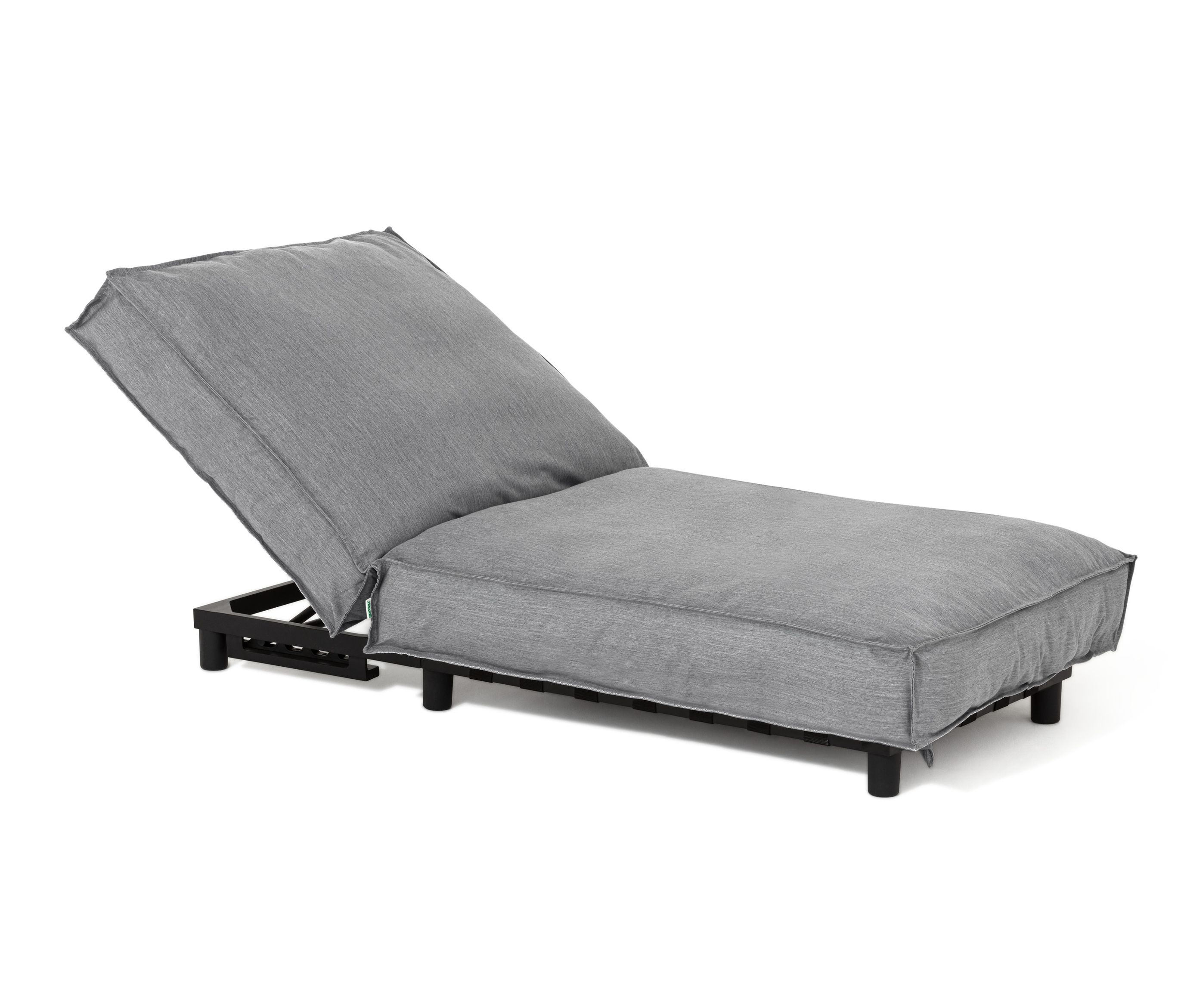 Tchibo - Premium-Einzel-Liege mit verstellbarem Kopfteil und Creacryl®-Allwetterstoff - 195x90x40cm - hellgrau - Alumini...