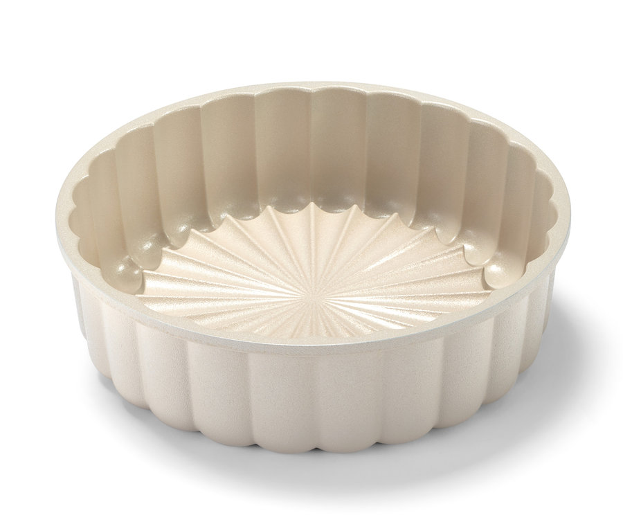 Eine Aluminiumguss-Kuchenform.