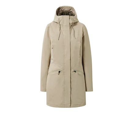 Grauer 3-in-1-Outdoormantel.