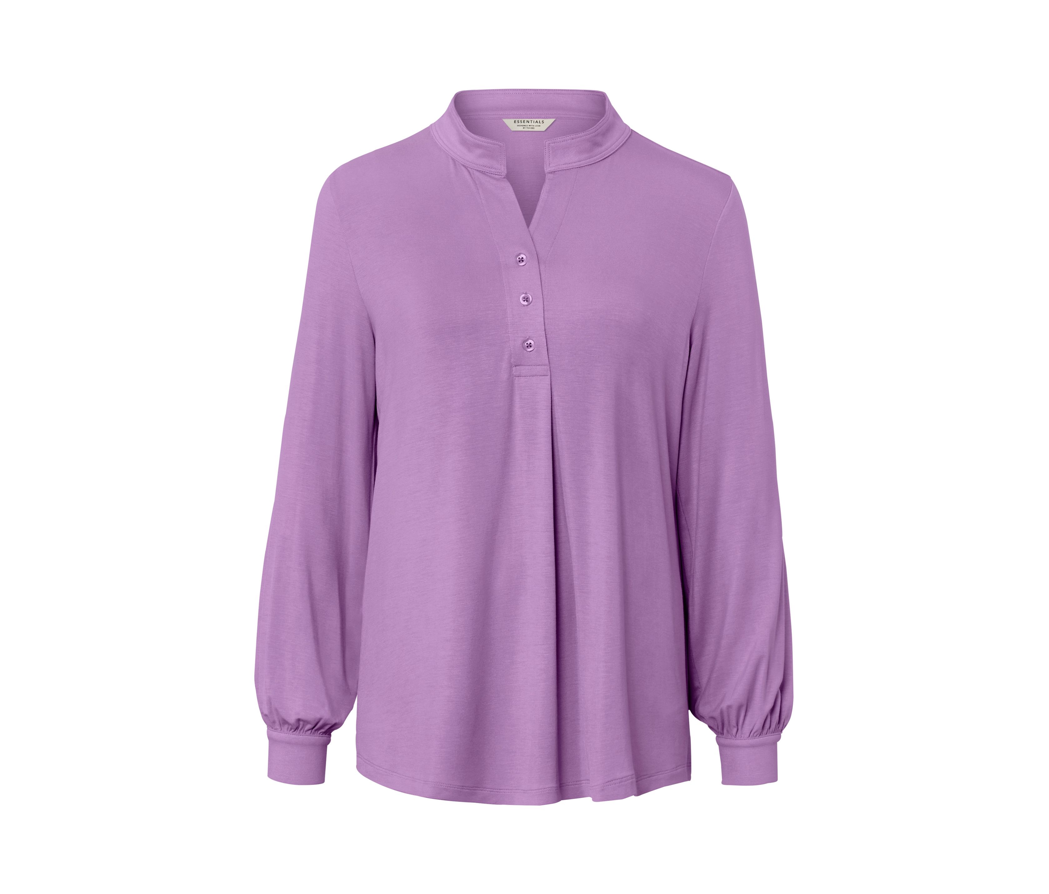 Tchibo - Blusenshirt mit Knopfleiste - Damen - Gr. S - lila