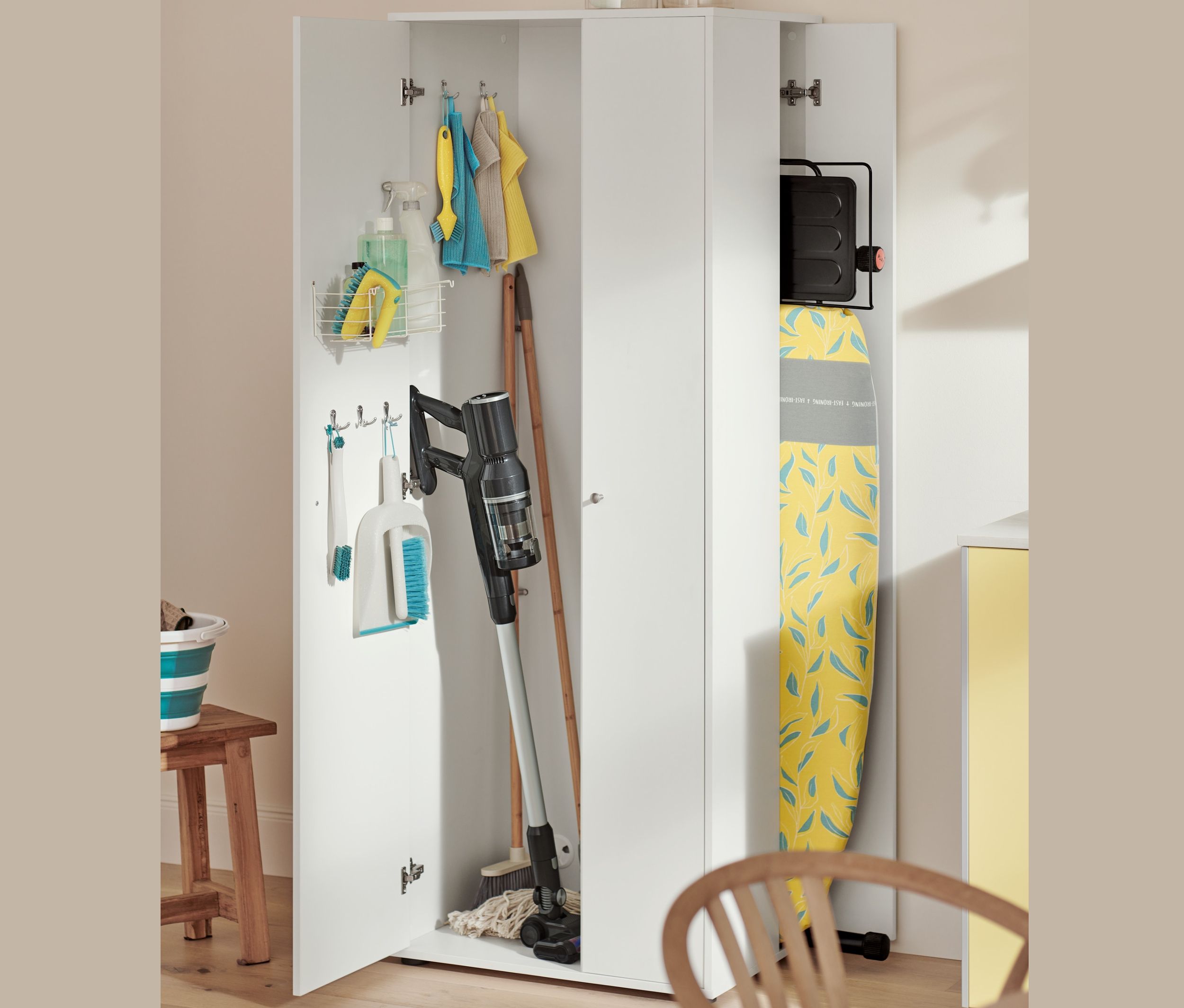 Thumbnail - Tchibo - Universalschrank mit seitlichem Stauraum - 68,5x52x184cm - silber - Holz / Metall