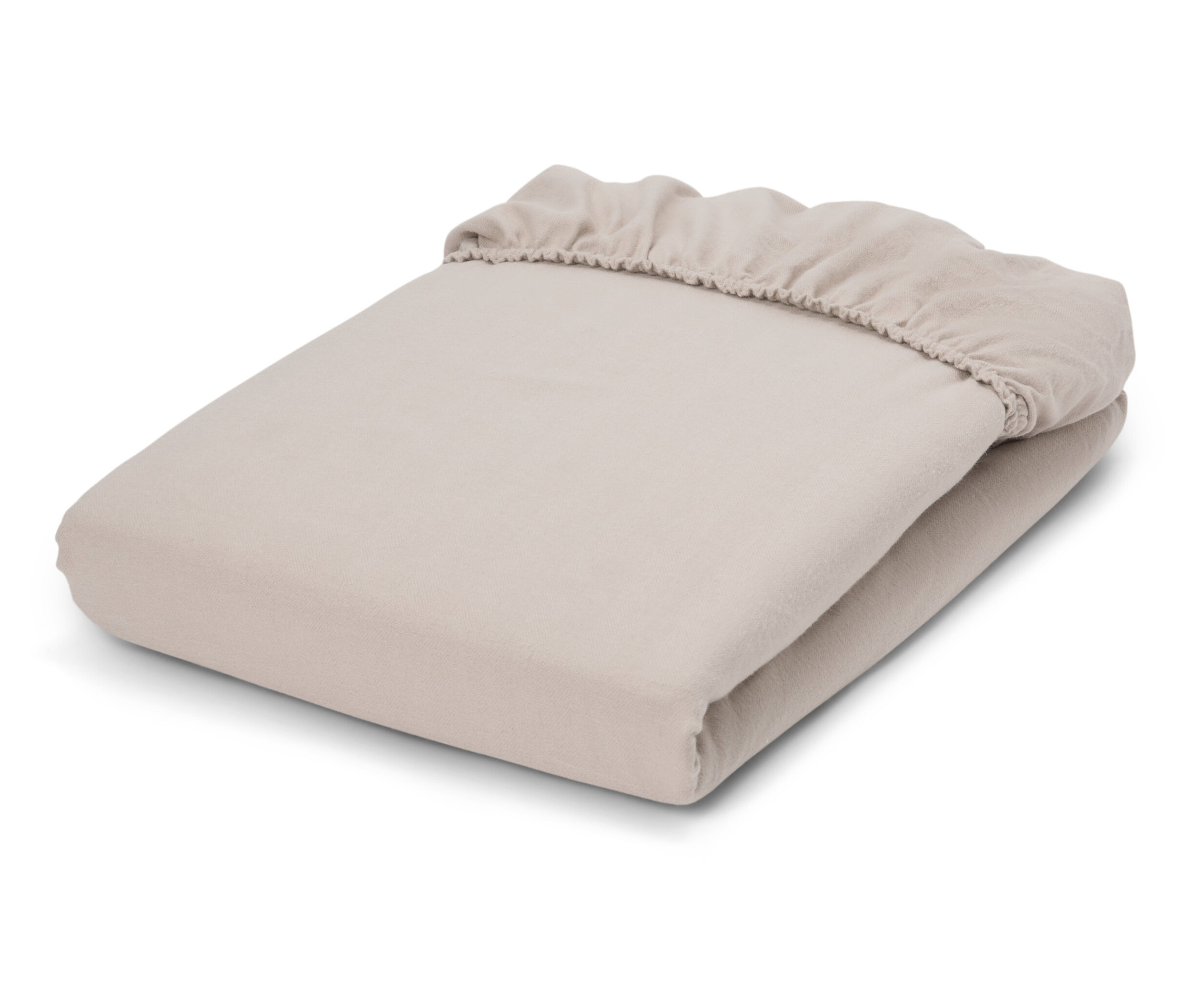 Edelflanell-Spannbettlaken - grau-beige - grau-beige