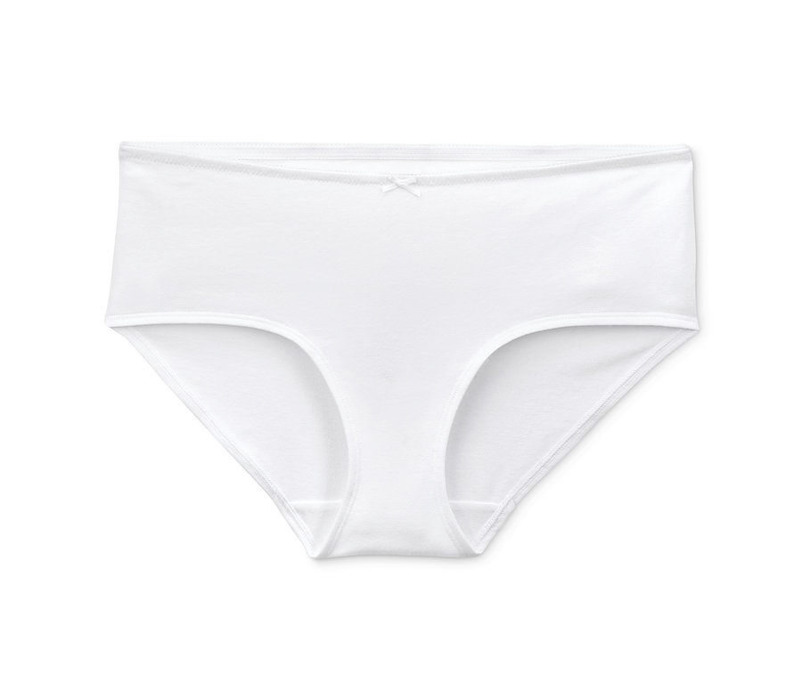 Detailansicht einer weißen Panty, 5er Pack.