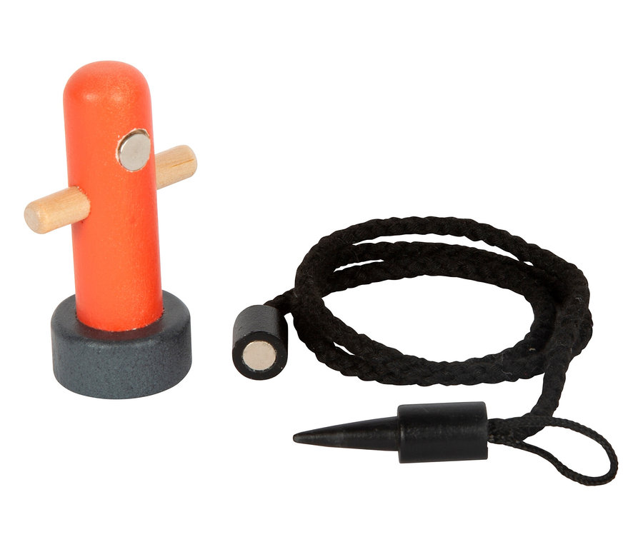 small foot Feuerwehrwache, groß, mit einer schwarzen Kordel