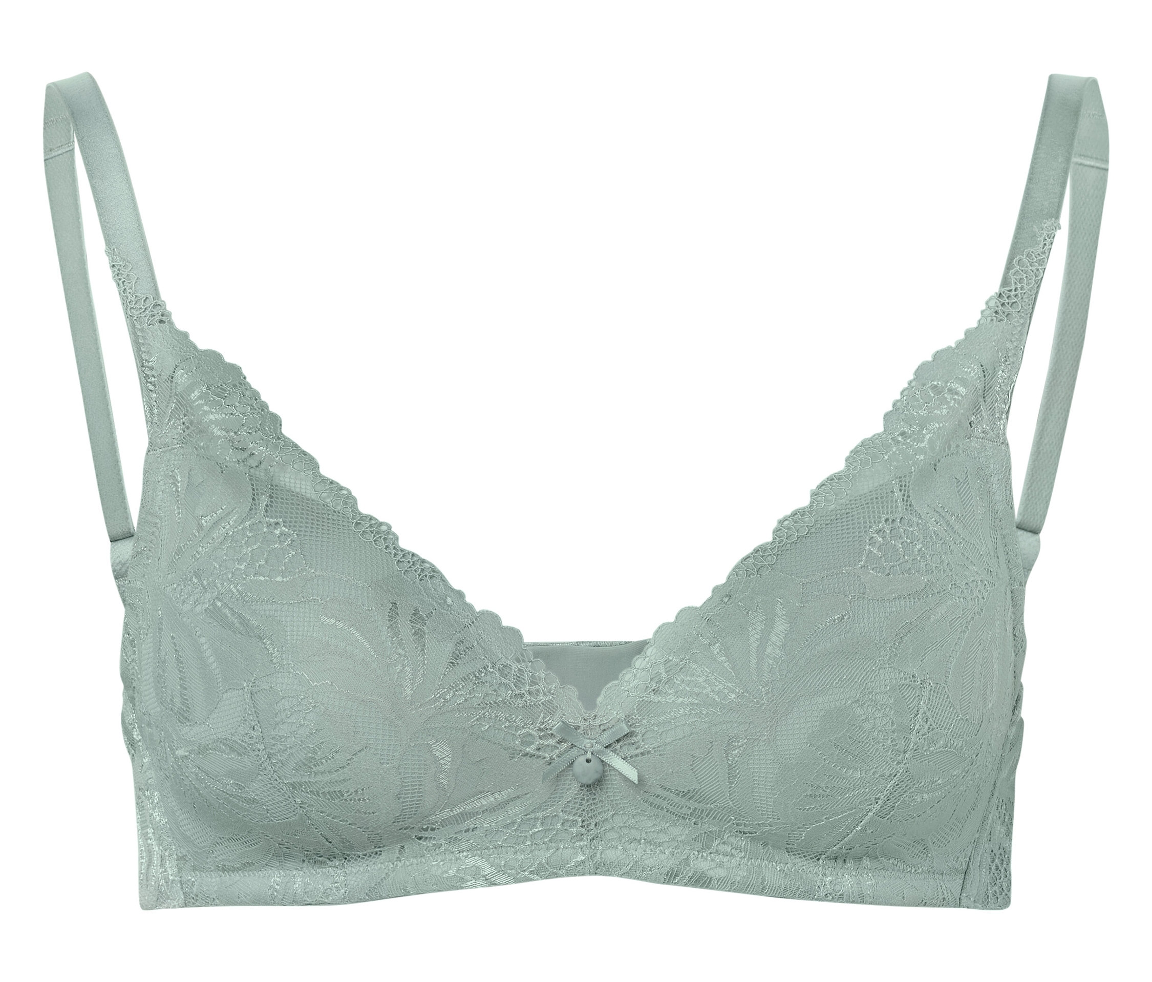 Softschalen-BH mit Spitze - Damen - Gr. 85B - grün - grün