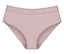 Hellrosa High-Waist-Slip mit Spitzenbesatz am Bund.