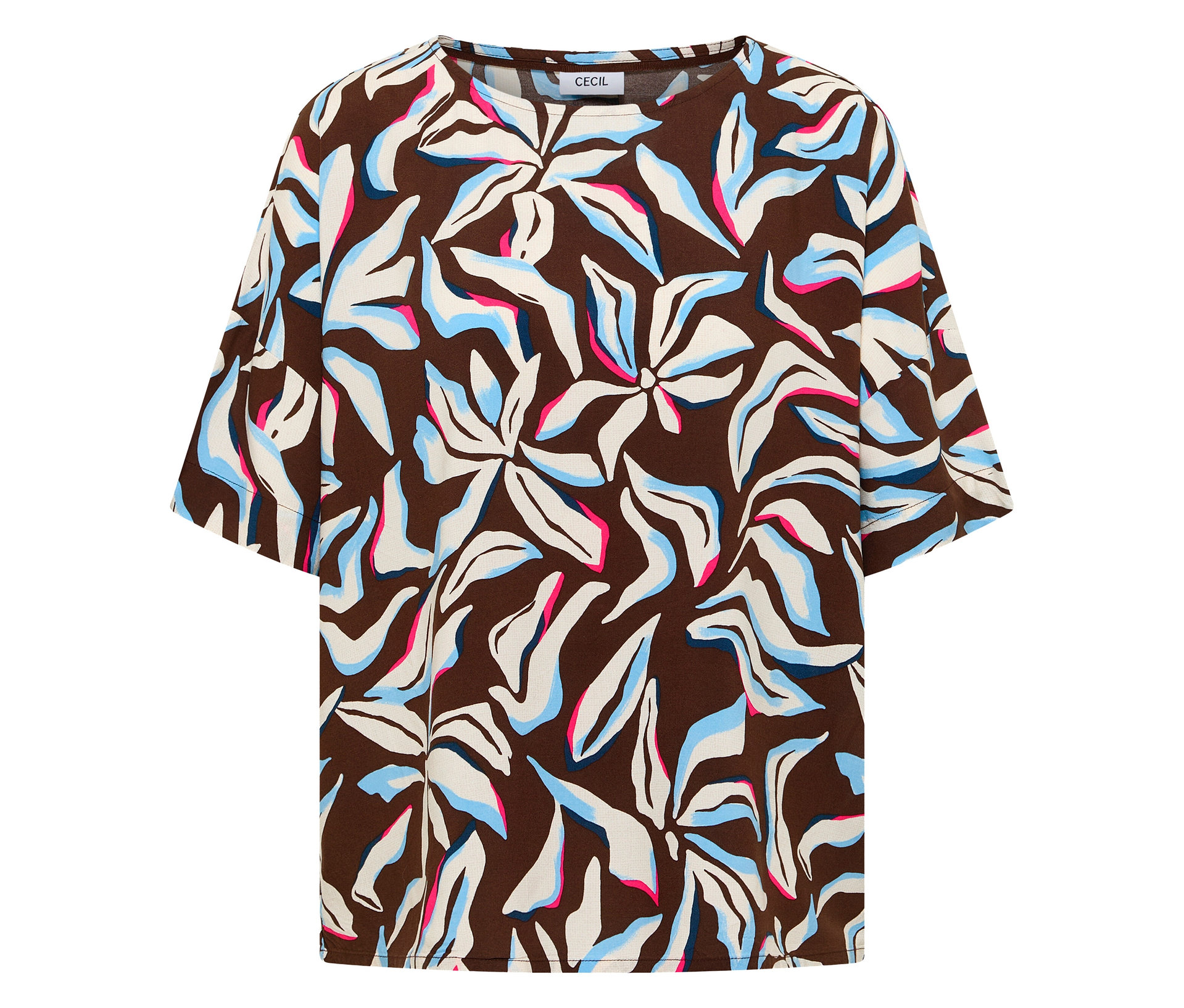 Cecil Kurzarmbluse - Damen - Gr. XXL - braun - braun