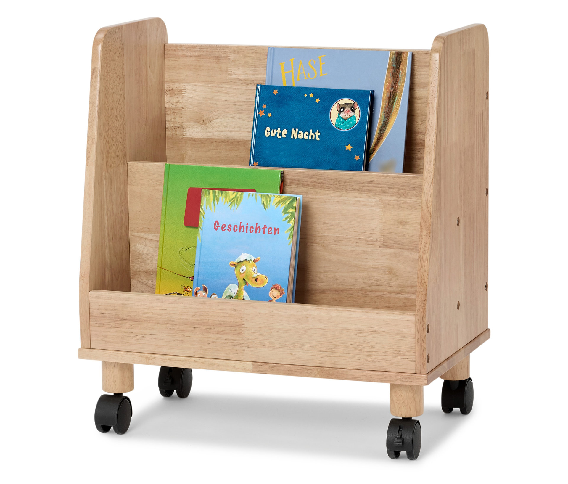 Tchibo - Kinderbücherregal auf Rollen - 50x30x55,6cm - schwarz -