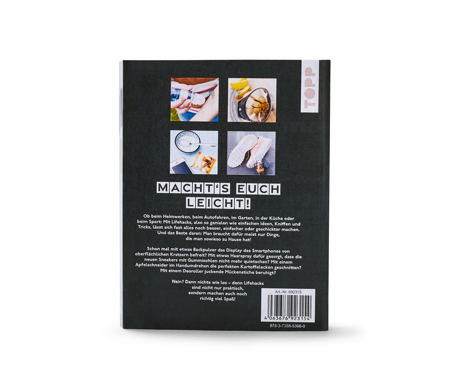 Buch "Trick 17" mit Fotos von Lifehacks.