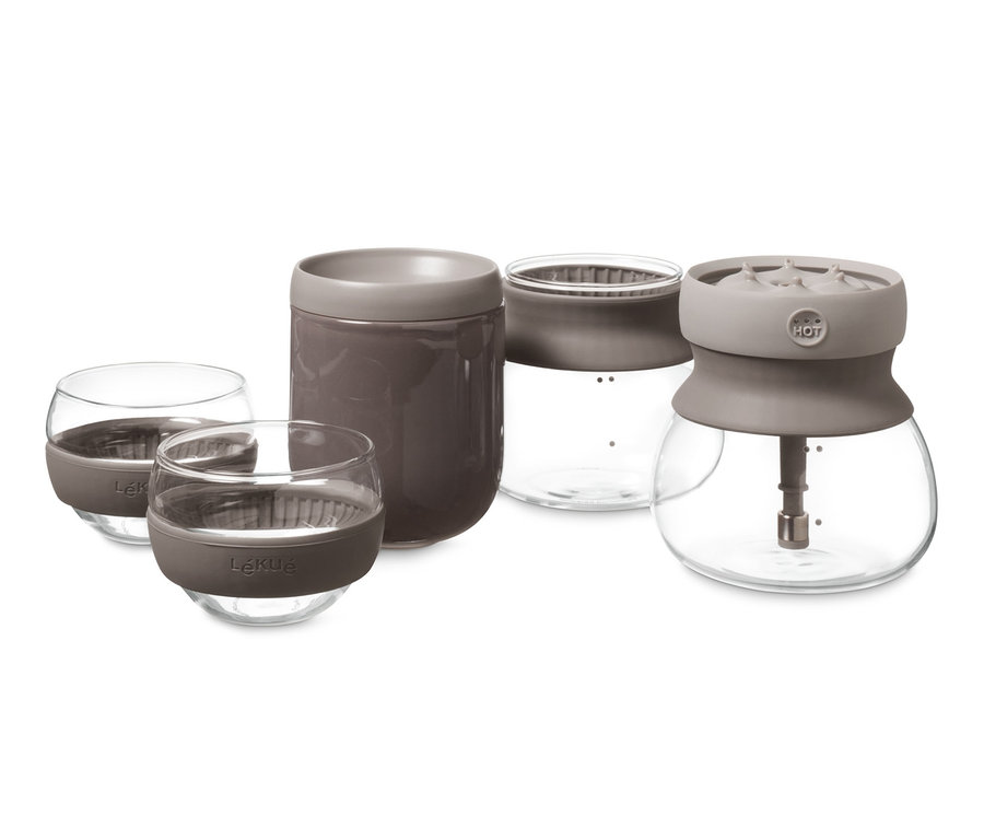 Lékué Tee Ritual Set auf weißem Hintergrund.