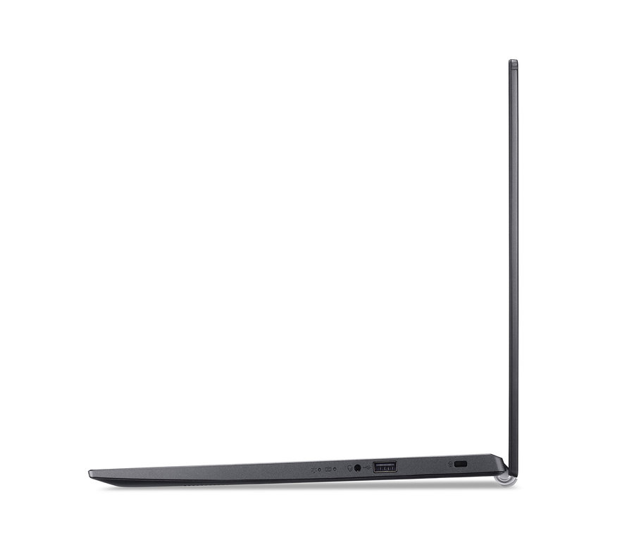 Seitenansicht eines schwarzen Notebooks. Acer Aspire Notebook »A515-56-34SG«, schwarz.