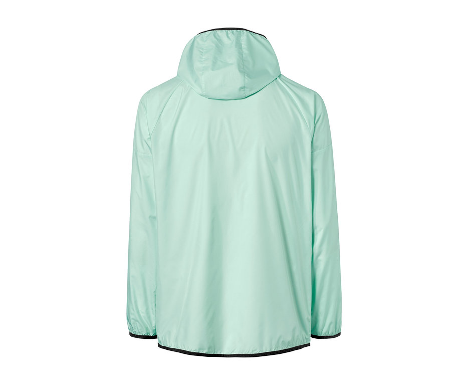 Rückansicht einer Laufjacke.