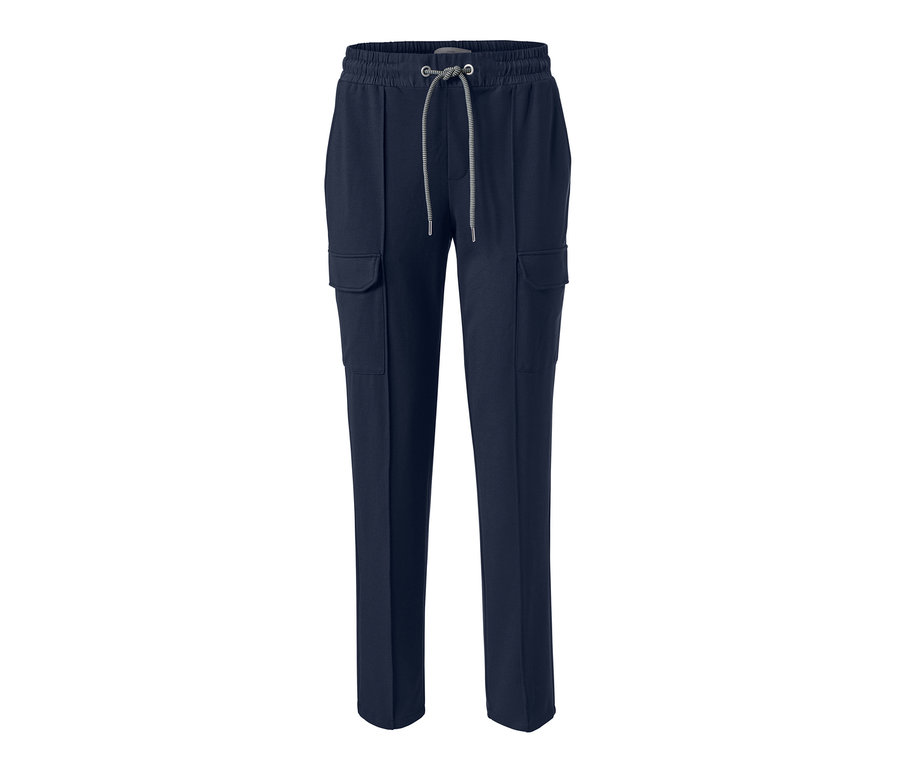 Marineblaue Joggpants mit Cargo-Taschen.