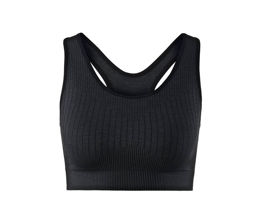 Schwarzes Seamless-Sport-Bustier.