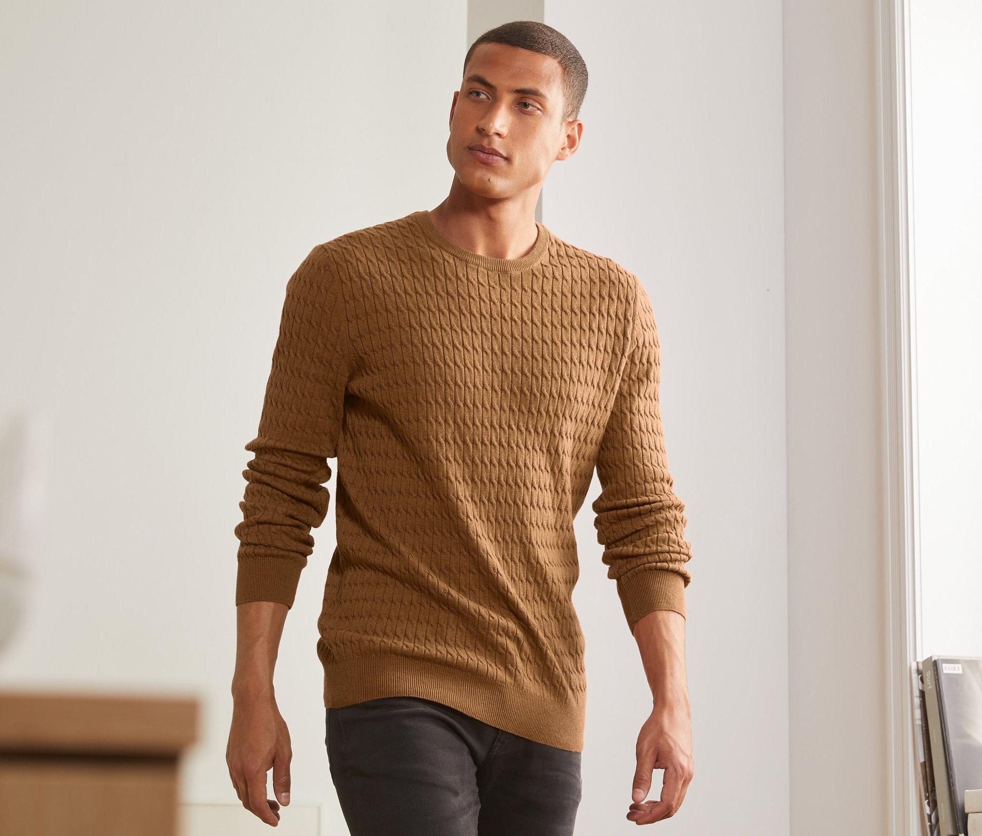 Thumbnail - Tchibo - Strickpullover - Herren - Gr. L - senfgelb