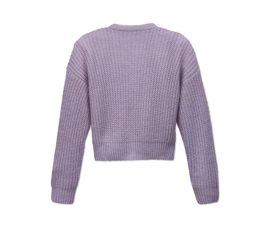 Detailansicht einer Strickjacke.