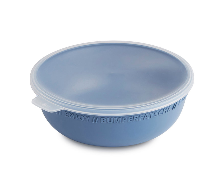 Blaues Rotho Schüssel-Set mit Deckel.