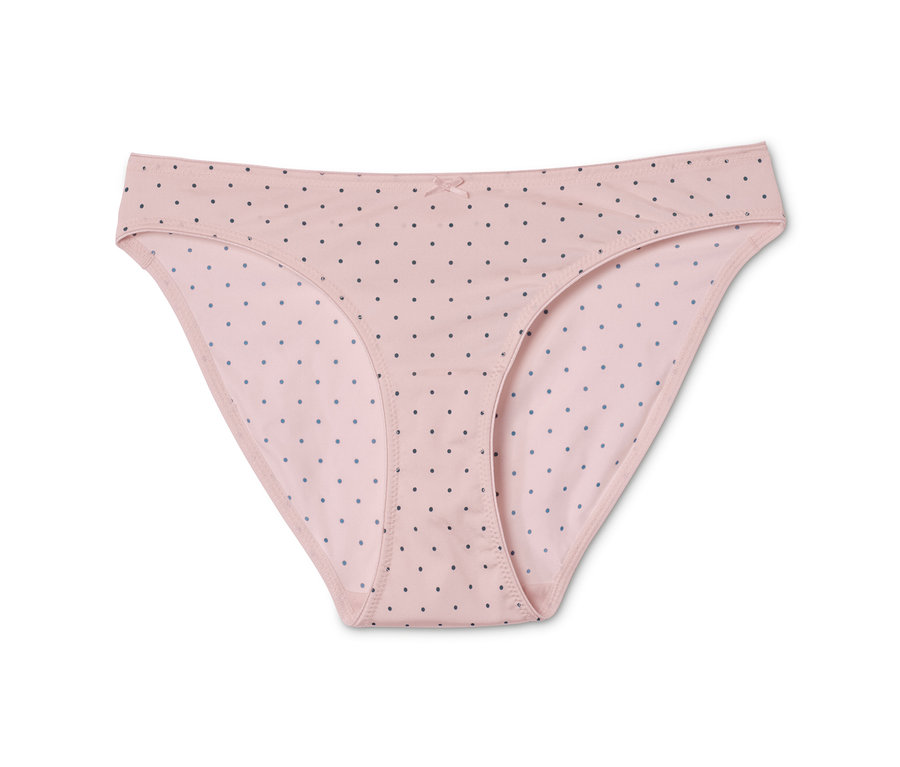 Ein hellrosa Slip mit Punkten. 5 Microfaser-Slips.