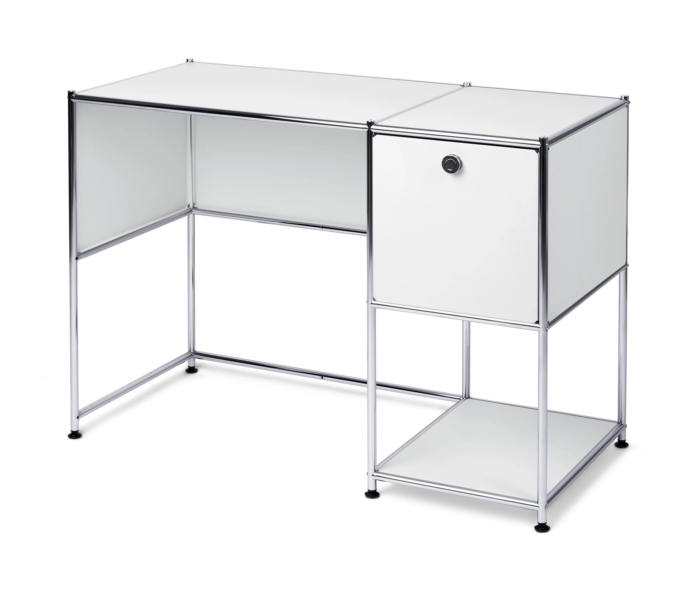 FC 1 günstig Kaufen-Tchibo - Schreibtisch Metall »Cn3« mit Klapptür - 116x52,5x75cm - chrom - Stahl / Aluminium / Kunststoff. Tchibo - Schreibtisch Metall »Cn3« mit Klapptür - 116x52,5x75cm - chrom - Stahl / Aluminium / Kunststoff <![CDATA[Schre