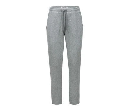 Graue Sweathose mit Kordelzug in der Taille.