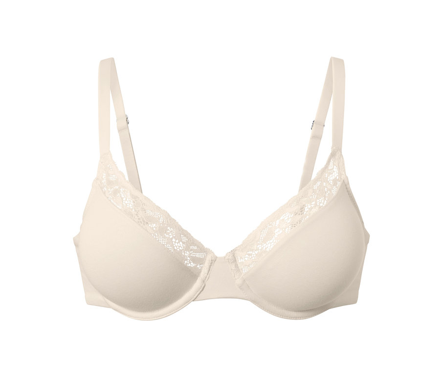 Cremefarbener Bügel-BH.