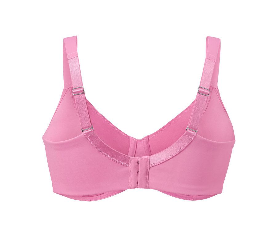 Detailansicht eines pinkfarbenen Minimizer-BHs von hinten.