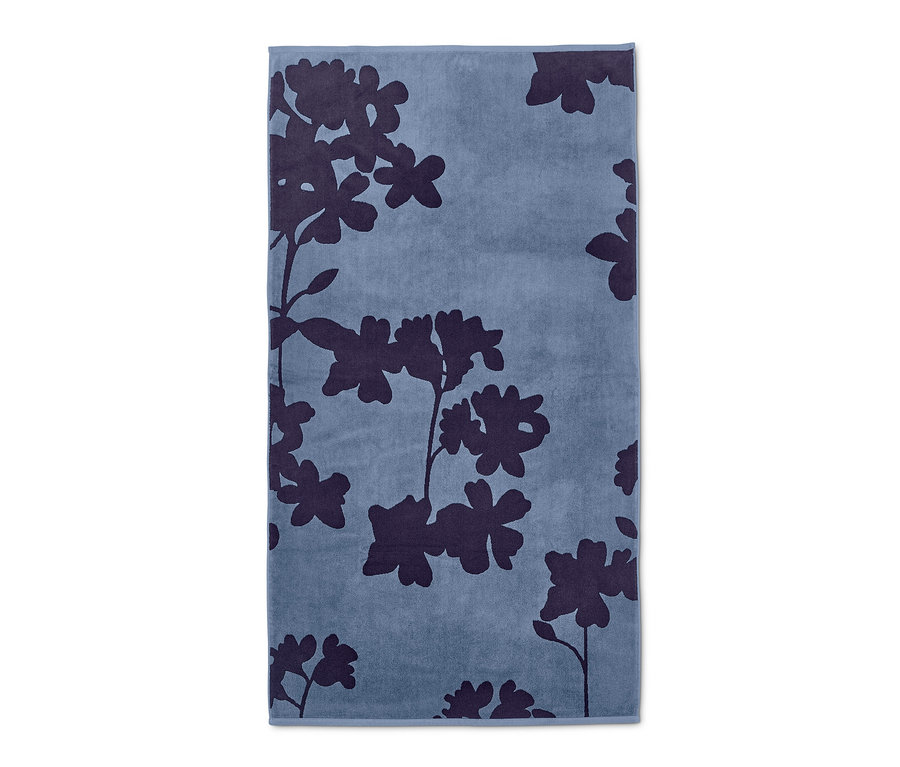 Blaues Jacquard-Badetuch, extragroßes Jacquard-Badetuch, ca. 100 x 200 cm, blau