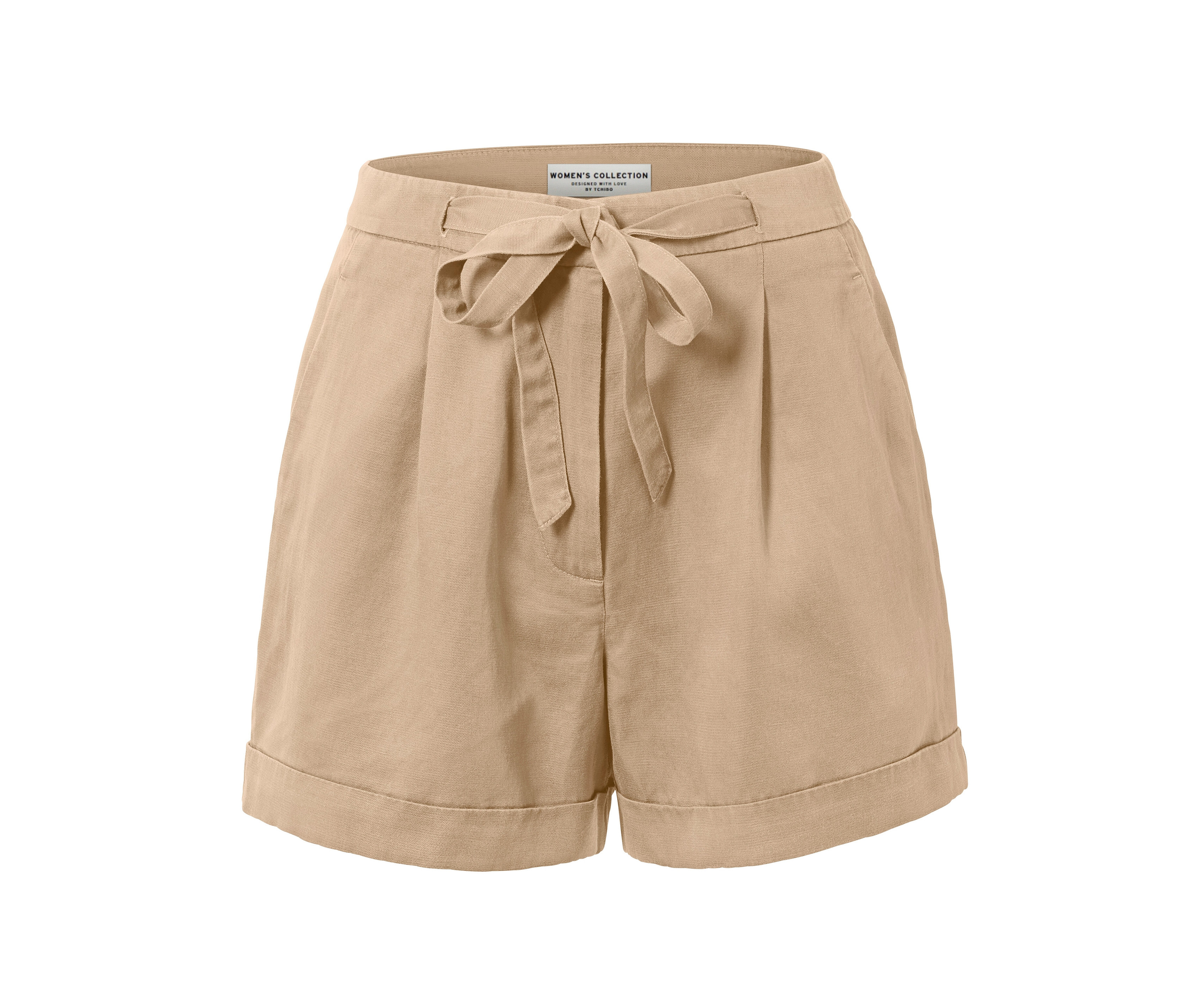 Tchibo - Shorts mit Leinenanteil - Damen - Gr. 38 - beige
