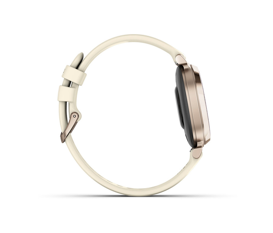 Detailansicht der cremegoldfarbenen GARMIN »Lily® 2«.