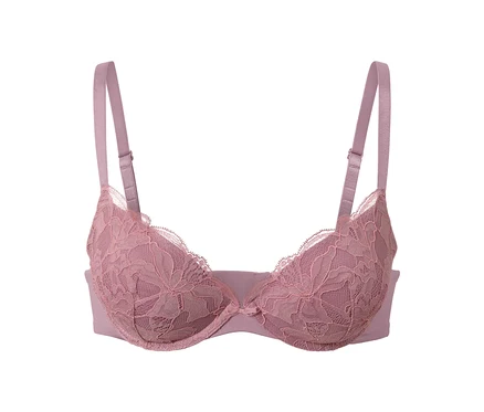 Roséfarbener Push-up-BH.