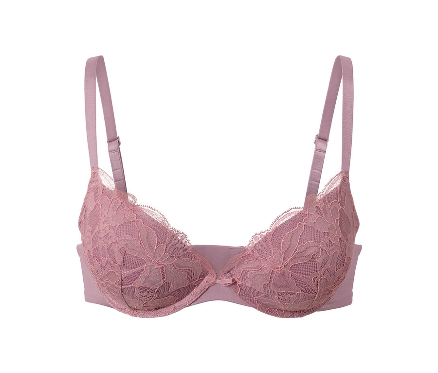 Roséfarbener Push-up-BH.