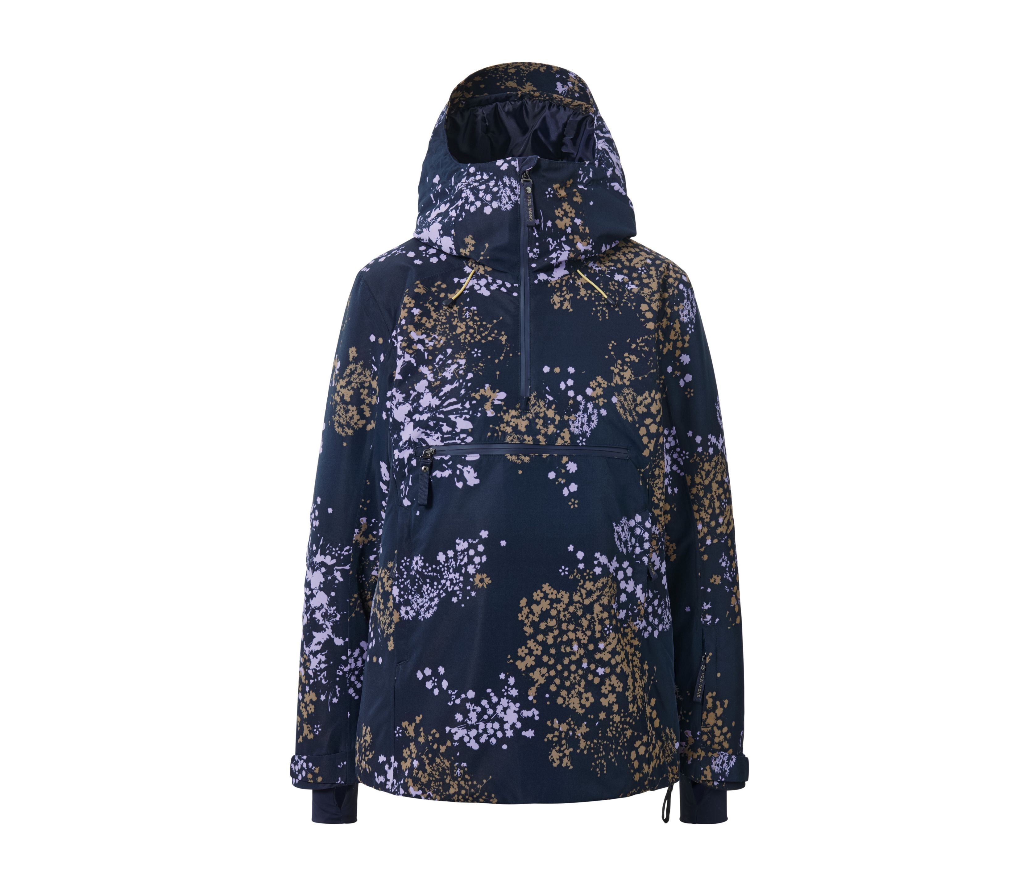 Thumbnail - Tchibo - Halfzip-Skijacke - Damen - Gr. 38 - dunkelblau/geblümt