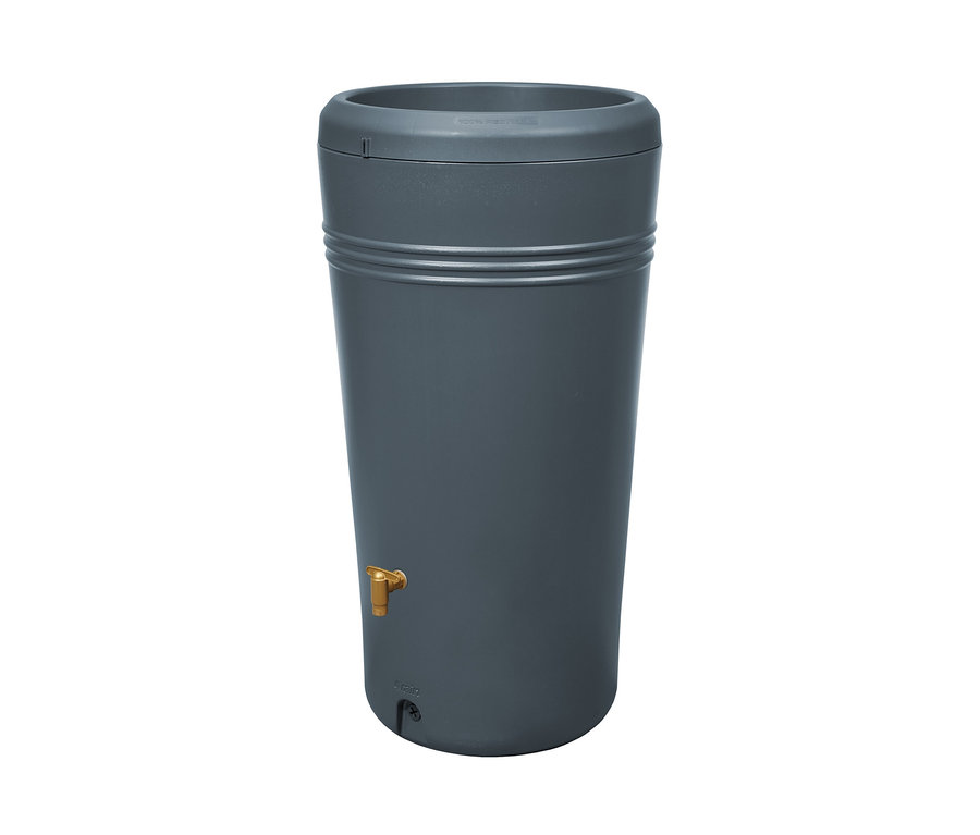 Graue 2-in-1-Regentonne »Azura« Komplett-Set, ca. 230 l.