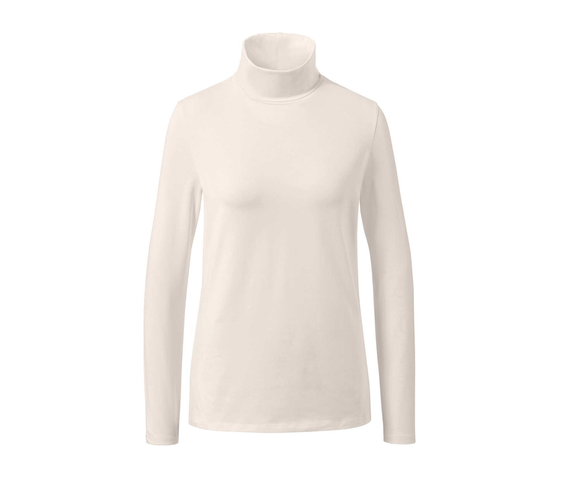 Rollkragenshirt - Damen - Gr. L - offwhite - offwhite