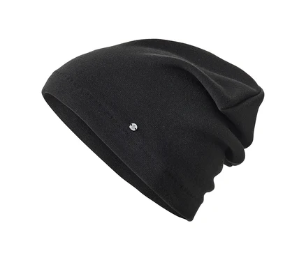 Schwarze Sweatmütze.