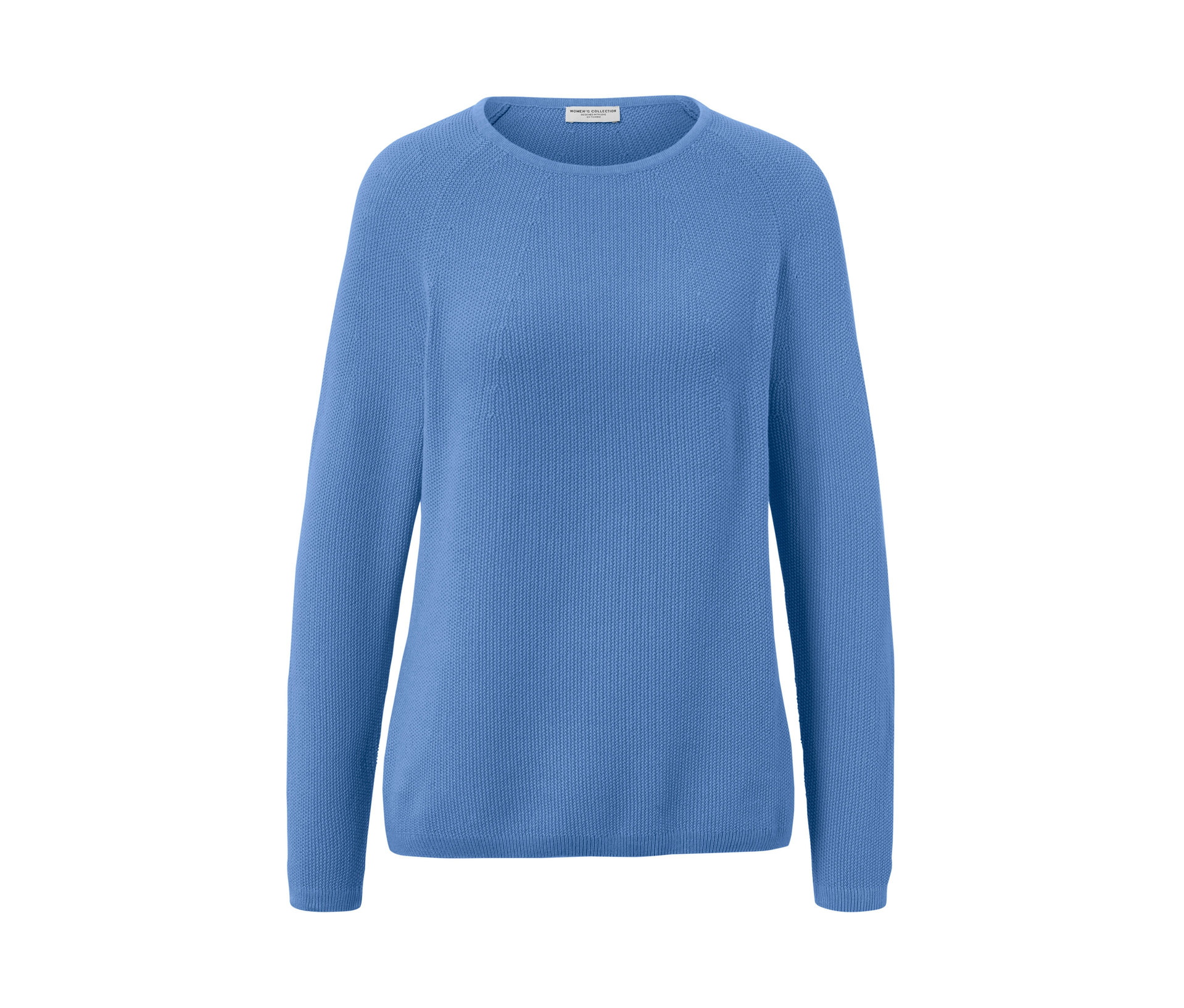 Strickpullover - Damen - Gr. L - blau - blau