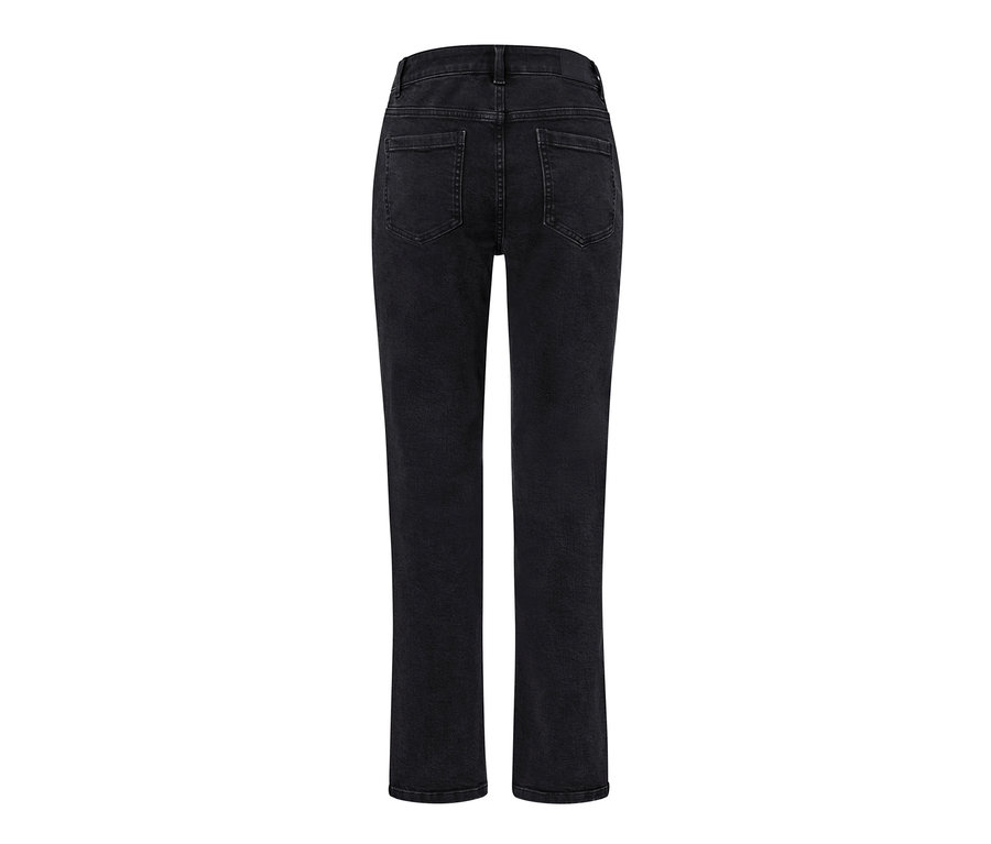 Rückansicht der schwarzen Straight-Denim »Fit Juna«.