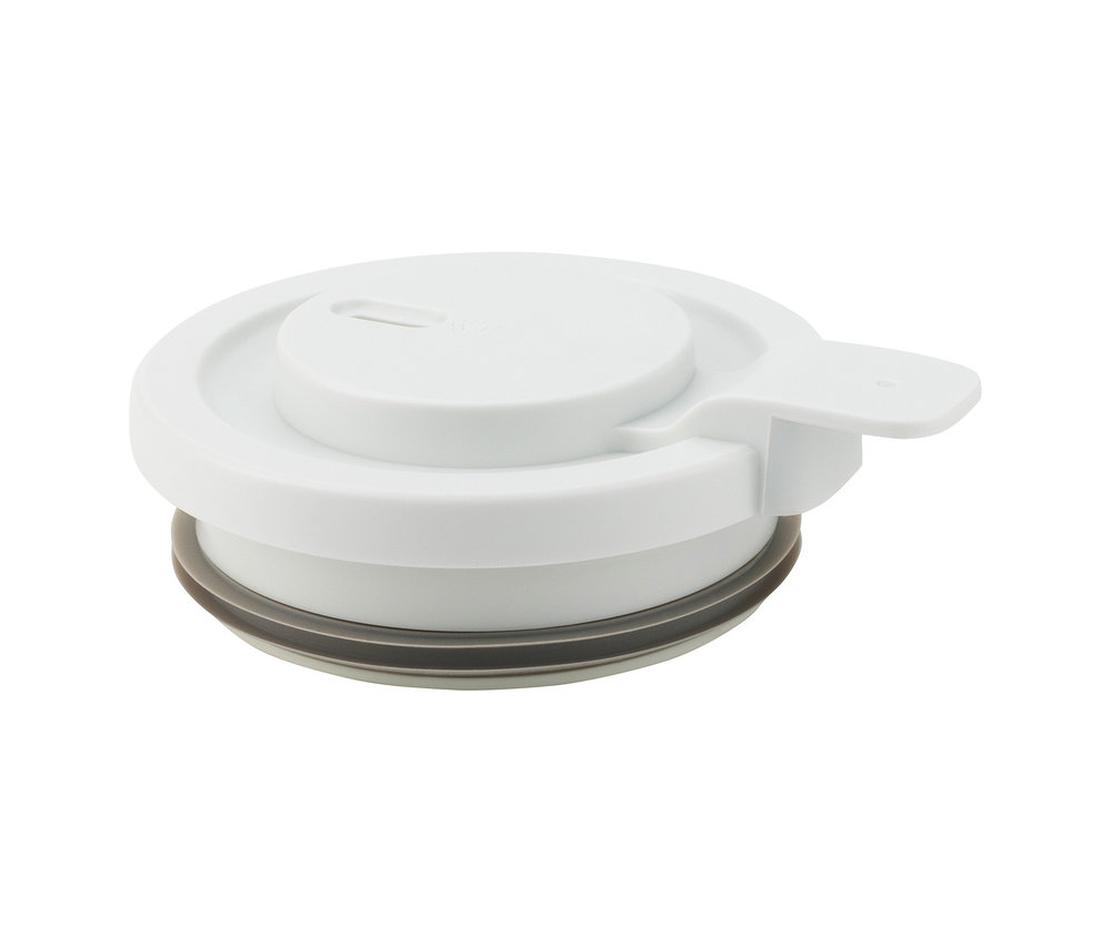 Detailaufnahme eines weißen Deckels mit Dichtung. Steba Vegan-Drink-Maker »VDM 2 HOT & COLD«.