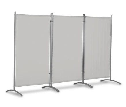 Helle graue Leco Stellwand, 3-teilig.